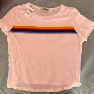 Charlotte russe cropped striped tee